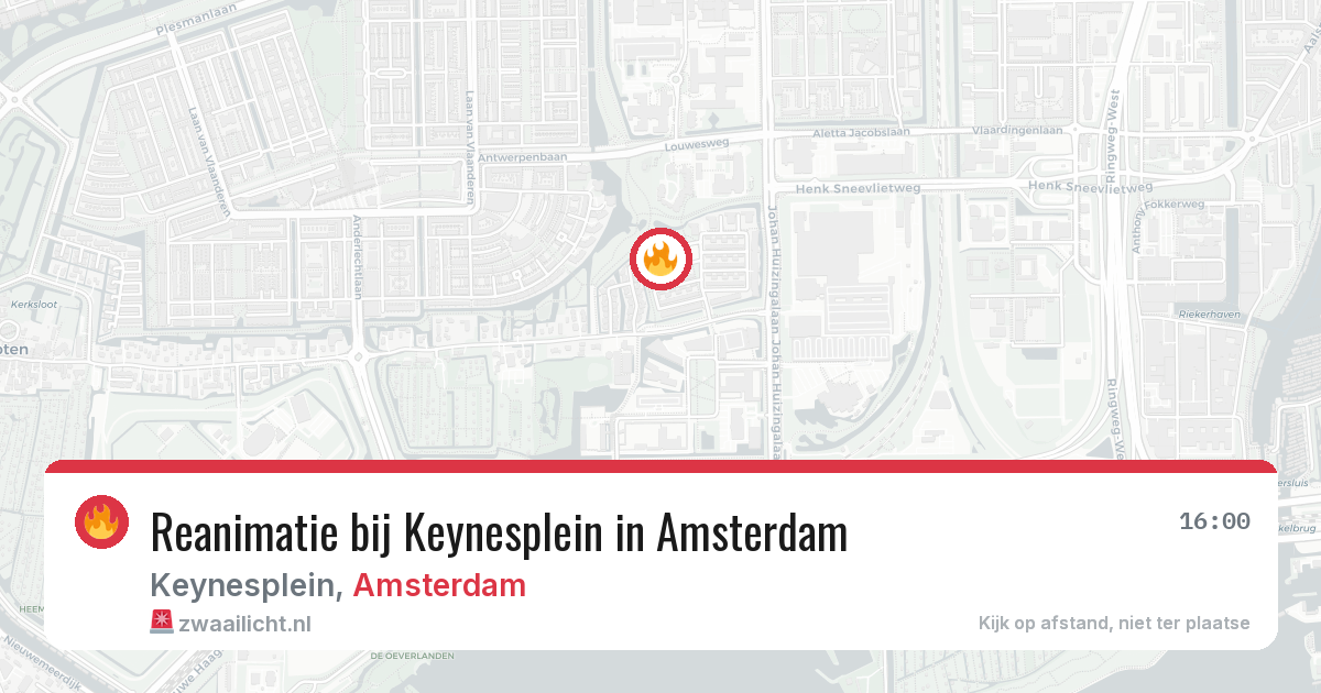 Reanimatie bij Keynesplein in Amsterdam — 11 jul 2026