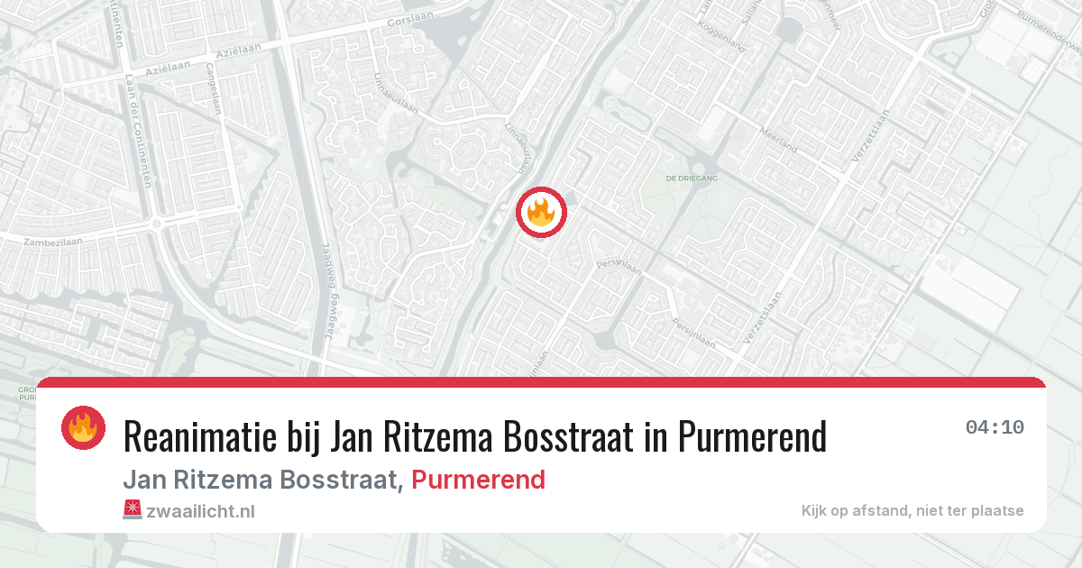 Reanimatie bij Jan Ritzema Bosstraat in Purmerend — 24 mrt 2026