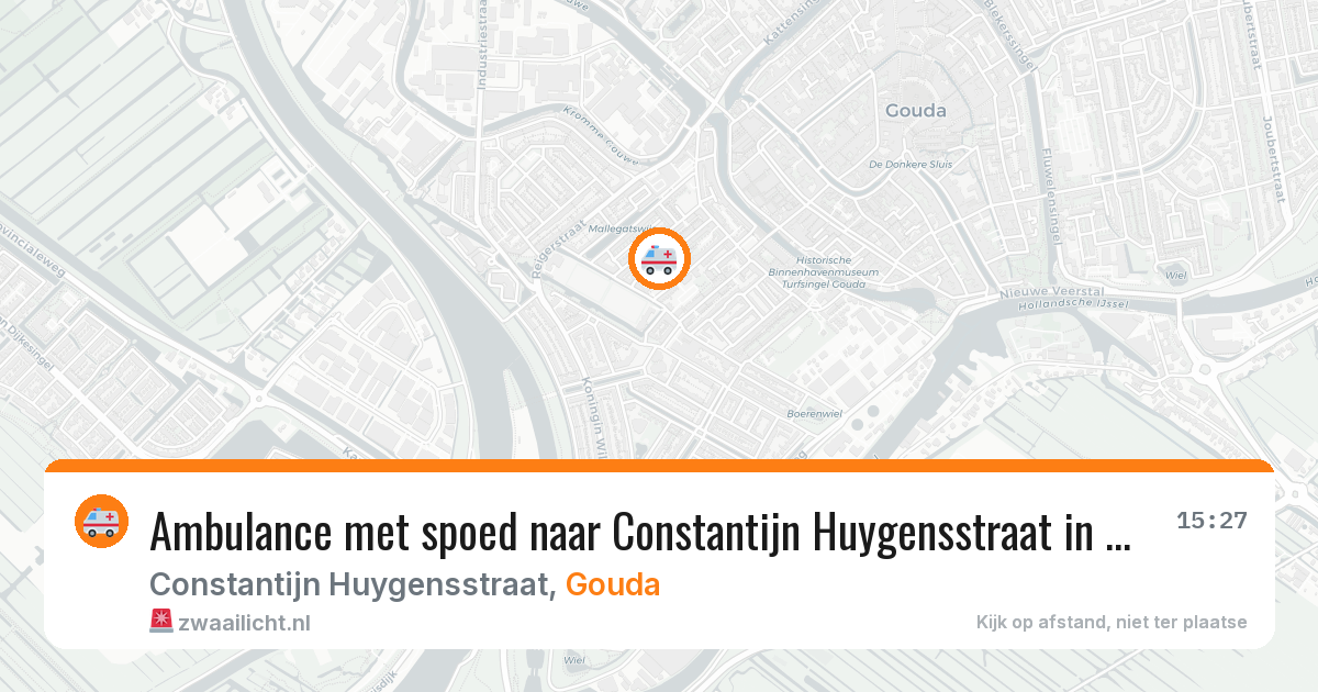 Ambulance met spoed naar Constantijn Huygensstraat in Gouda — 31 mrt 2026