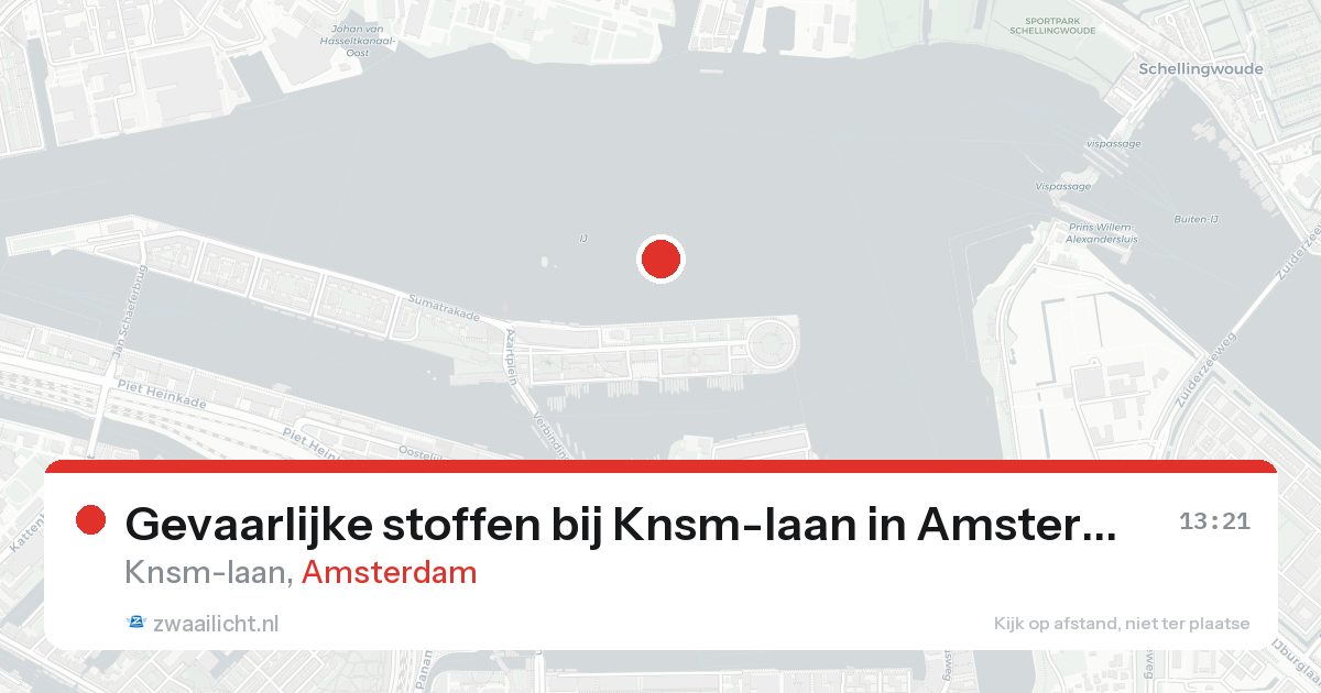 Gevaarlijke stoffen bij Knsm-laan in Amsterdam — 29 mei 2026