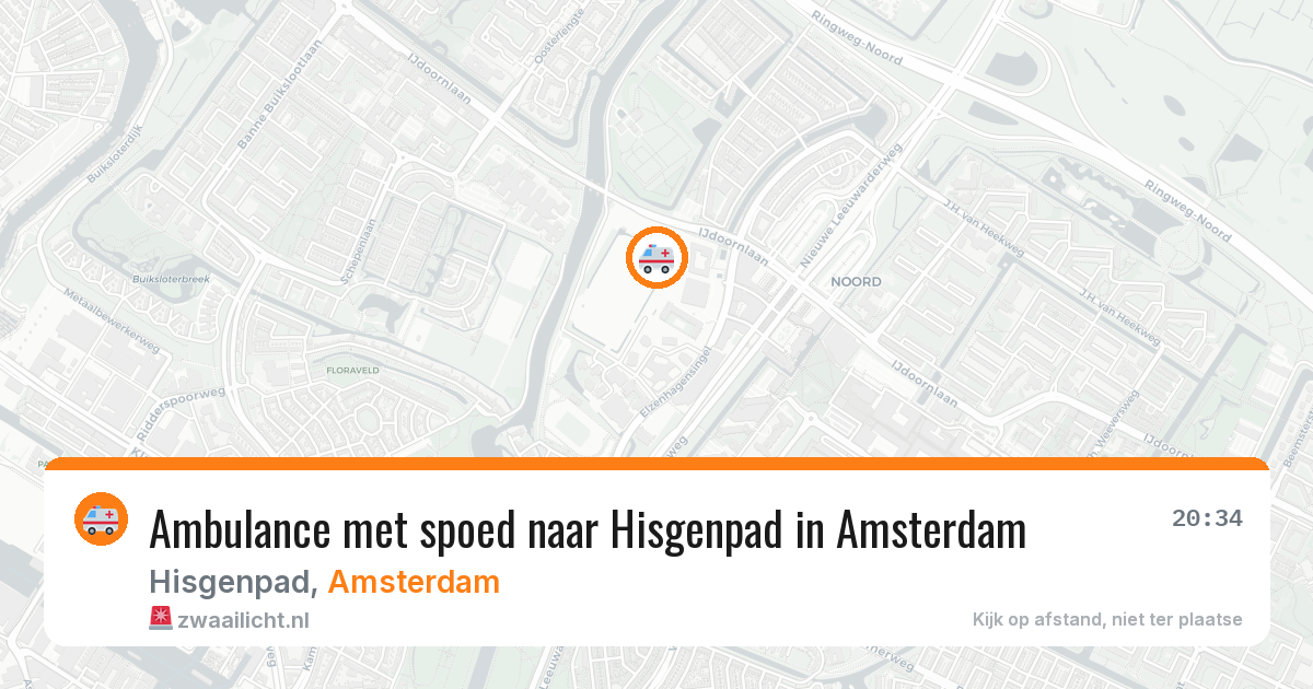 Ambulance met spoed naar Hisgenpad in Amsterdam — 9 mei 2026