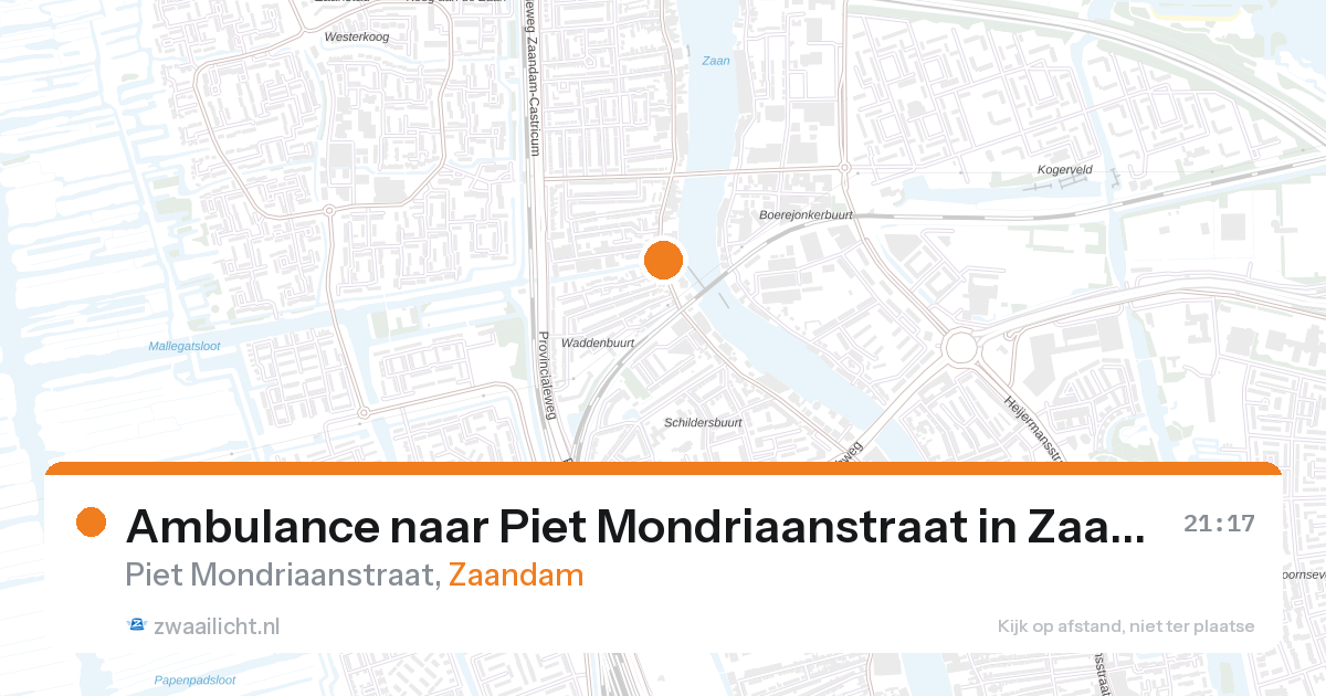 Ambulance naar Piet Mondriaanstraat in Zaandam — 10 aug 2026