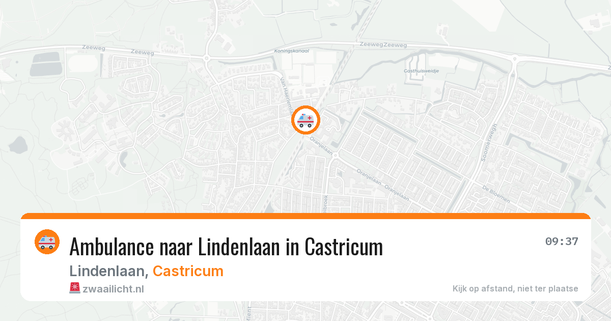 Ambulance naar Lindenlaan in Castricum — 19 mrt 2026