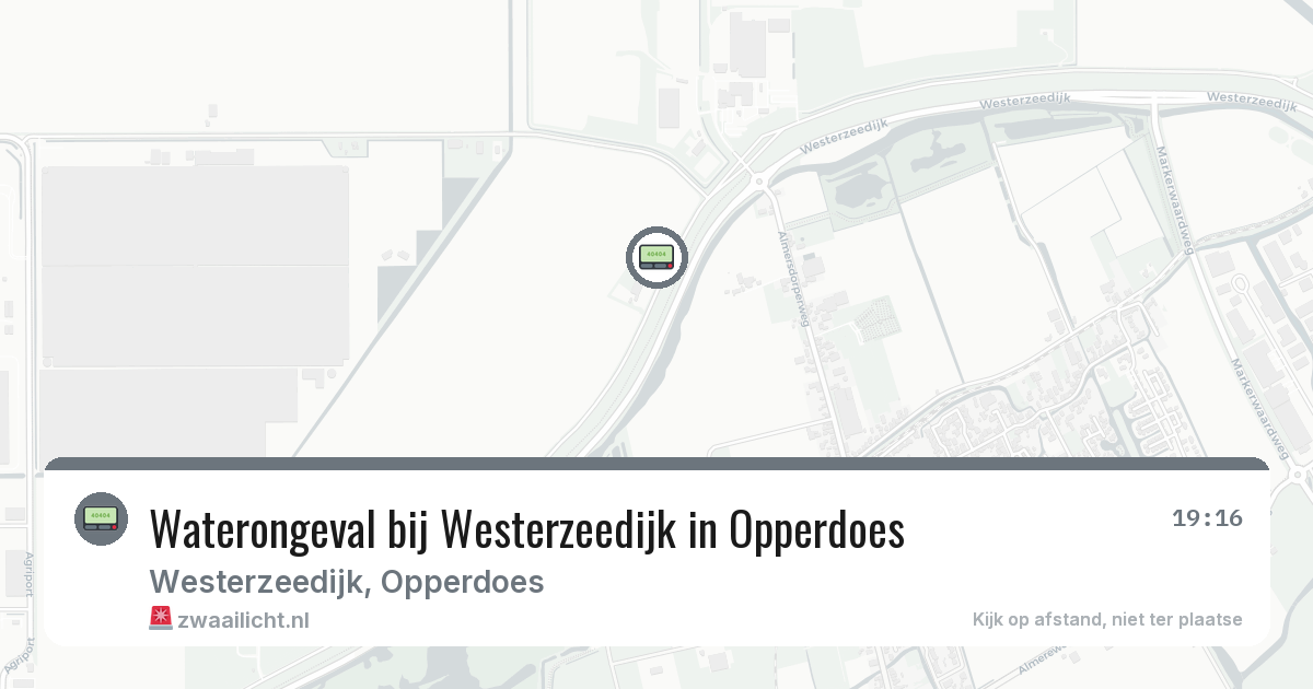 Waterongeval bij Westerzeedijk in Opperdoes — 31 jan 2026