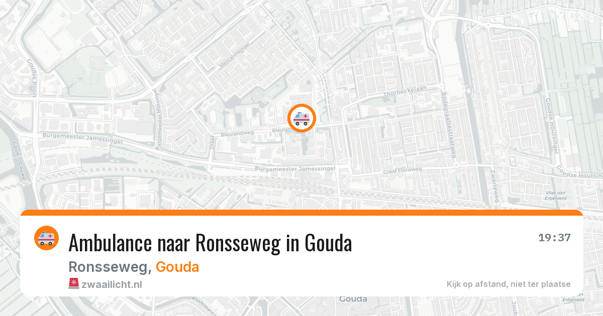Ambulance naar Ronsseweg in Gouda — 11 aug 2026