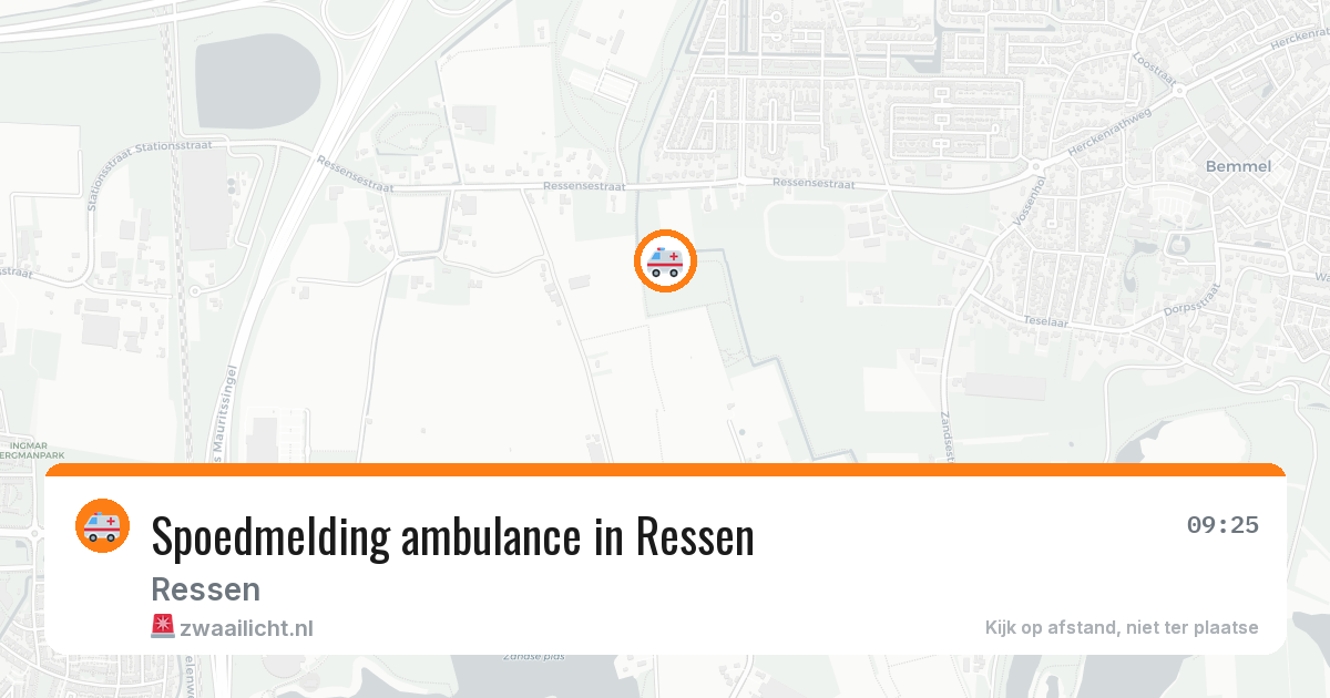 Spoedmelding ambulance in Ressen — 30 jan 2026
