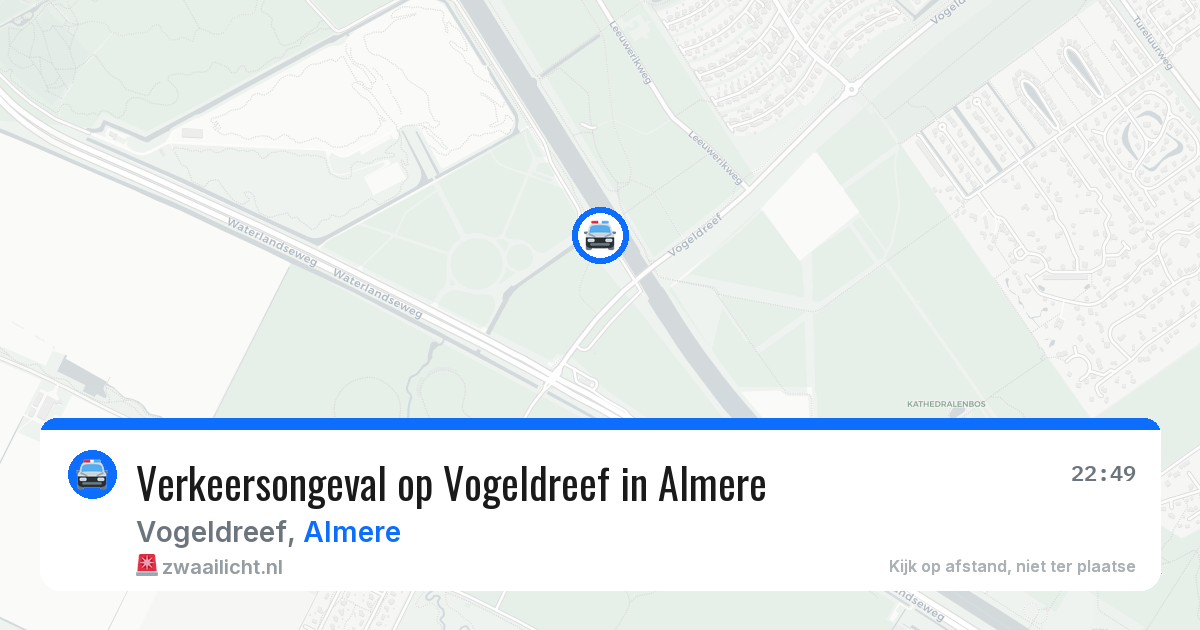 Verkeersongeval op Vogeldreef in Almere — 29 mei 2026