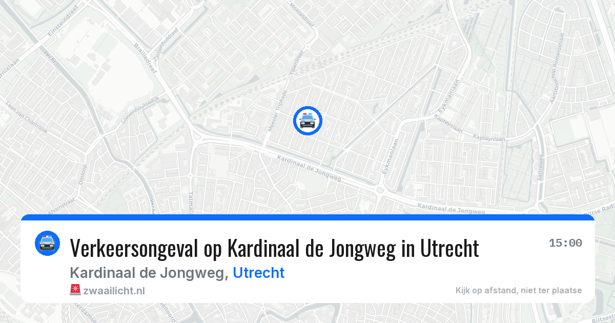 Verkeersongeval op Kardinaal de Jongweg in Utrecht — 21 apr 2026