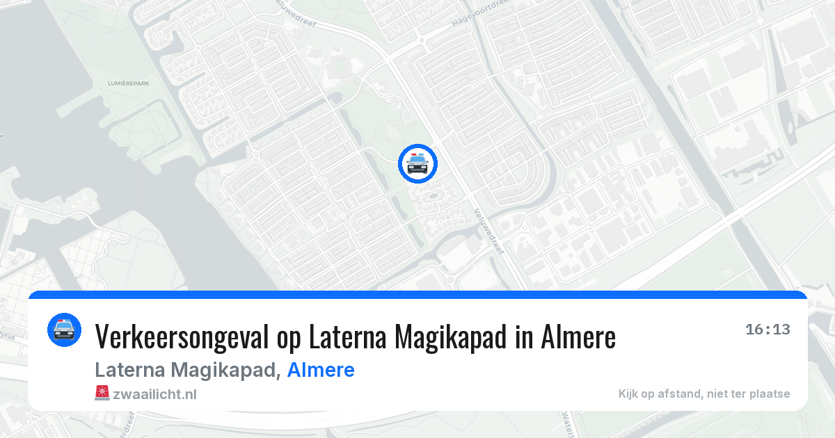 Verkeersongeval op Laterna Magikapad in Almere — 10 jul 2026
