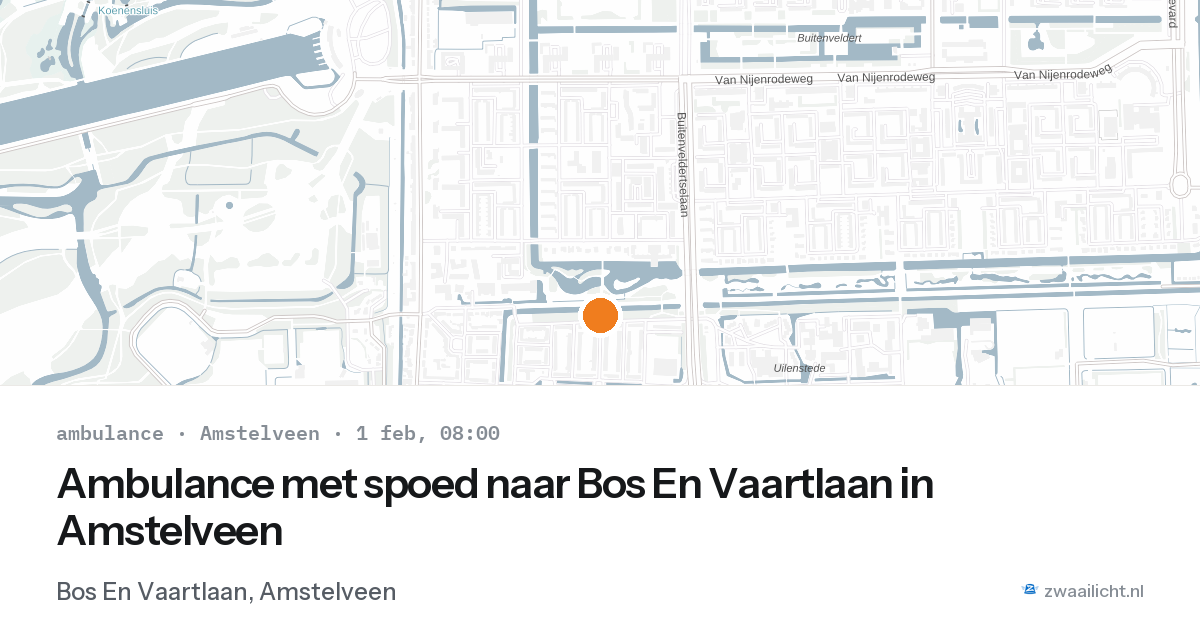 Ambulance met spoed naar Bos En Vaartlaan in Amstelveen — 1 feb 2026