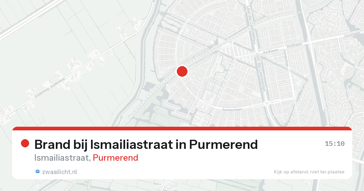 Brand bij Ismailiastraat in Purmerend — 23 feb 2026