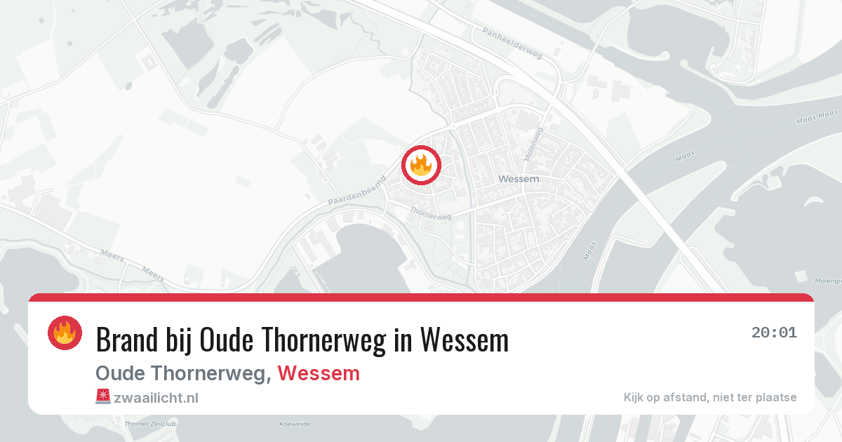 Brand bij Oude Thornerweg in Wessem — 13 apr 2026