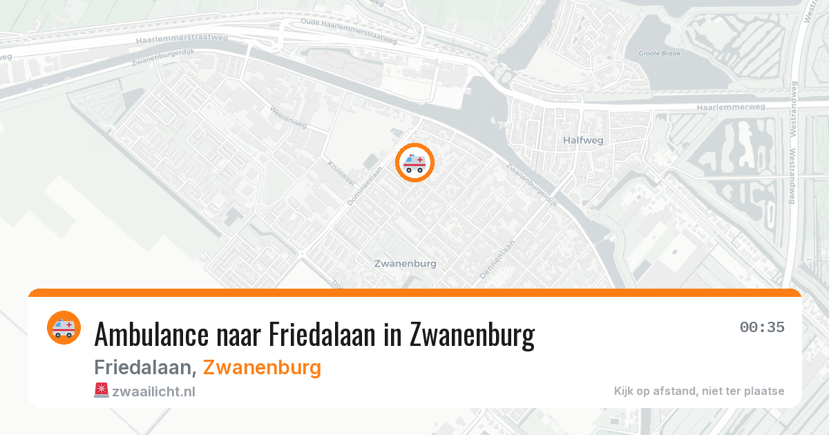 Ambulance naar Friedalaan in Zwanenburg — 11 aug 2026