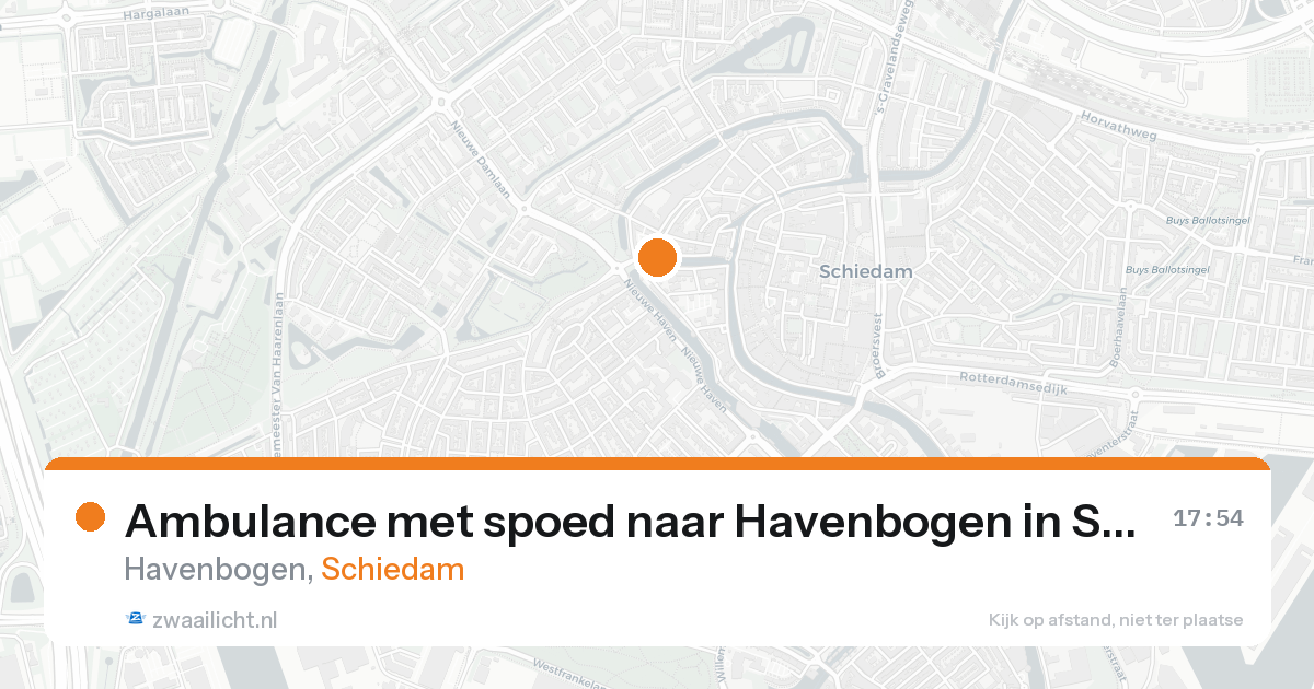 Ambulance met spoed naar Havenbogen in Schiedam — 31 jan 2026