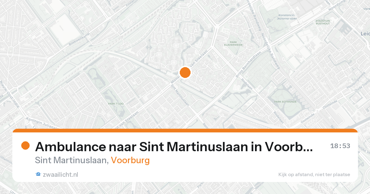Ambulance naar Sint Martinuslaan in Voorburg — 21 aug 2026