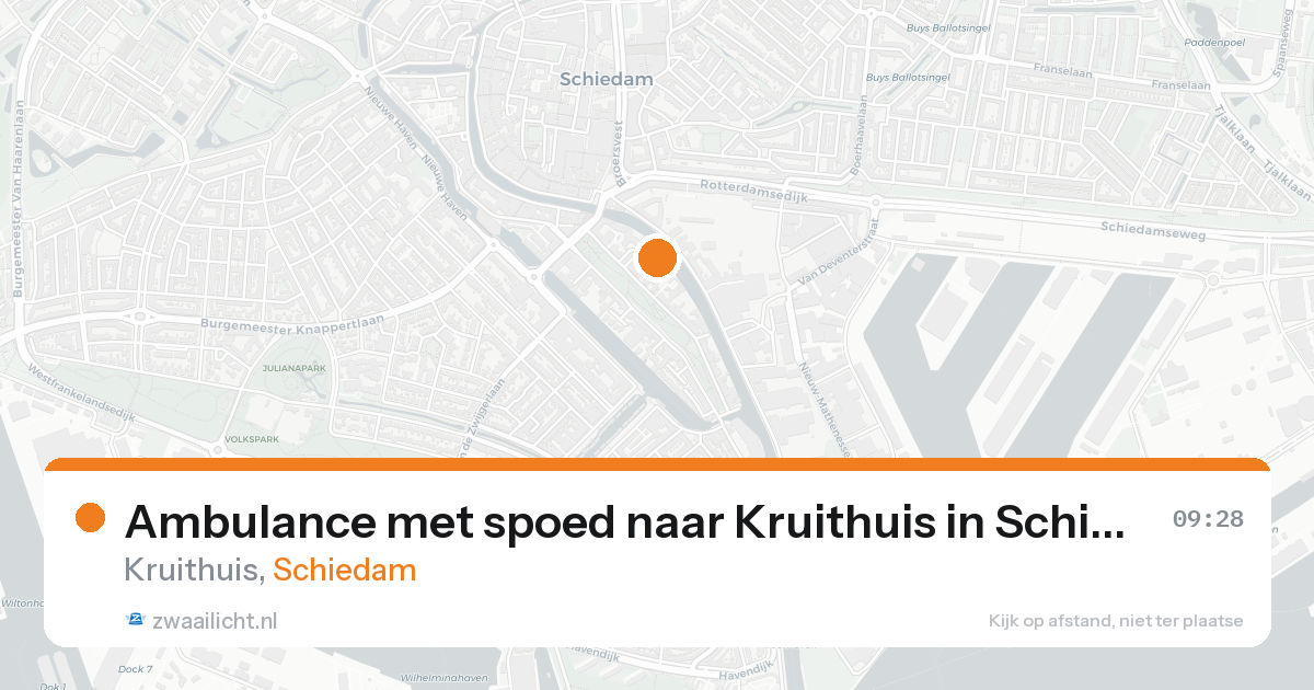 Ambulance met spoed naar Kruithuis in Schiedam — 8 feb 2026