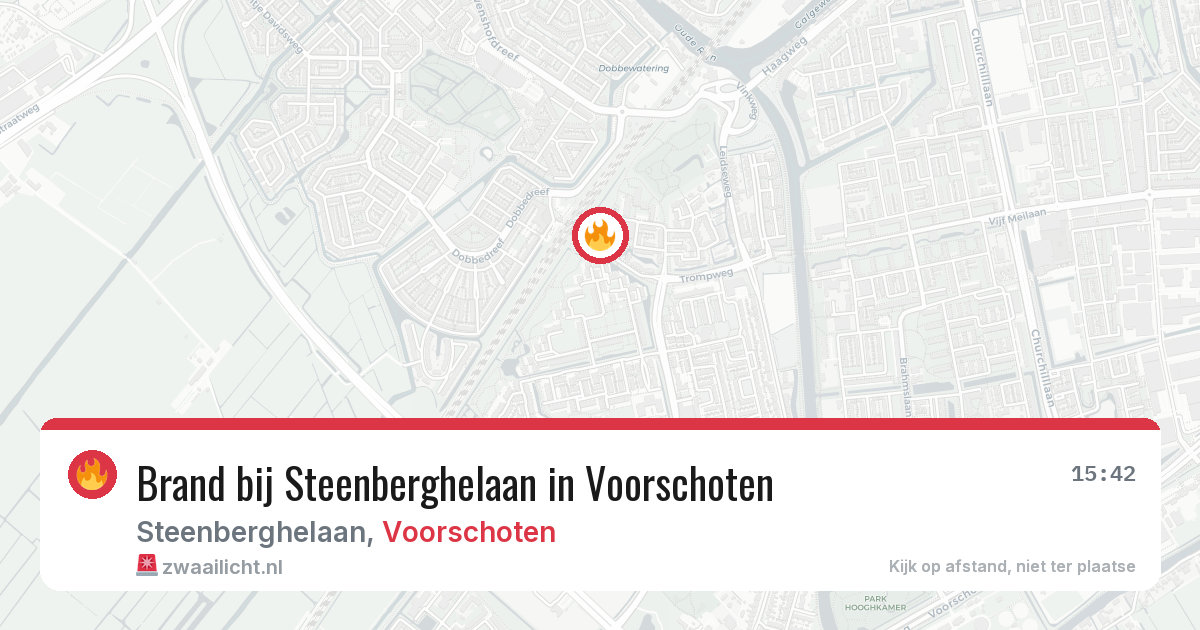 Brand bij Steenberghelaan in Voorschoten — 4 mei 2026