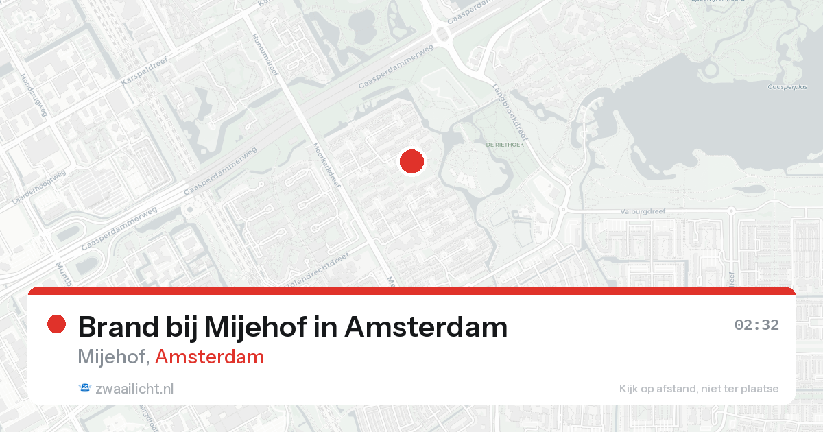 Brand bij Mijehof in Amsterdam — 26 aug 2026