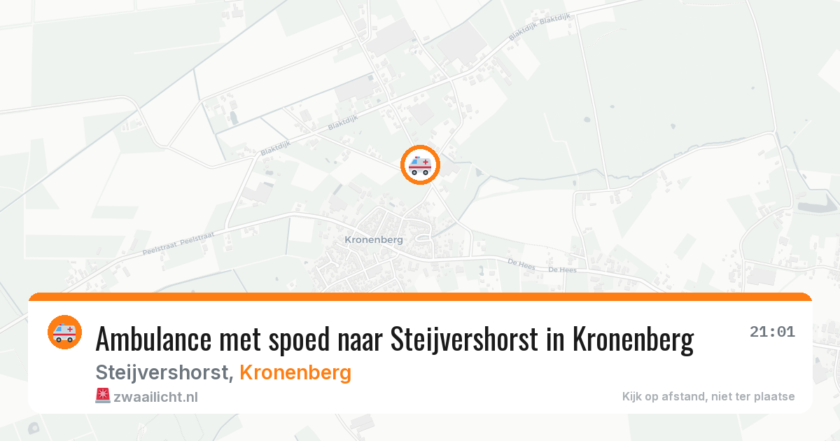 Ambulance met spoed naar Steijvershorst in Kronenberg — 27 mei 2026