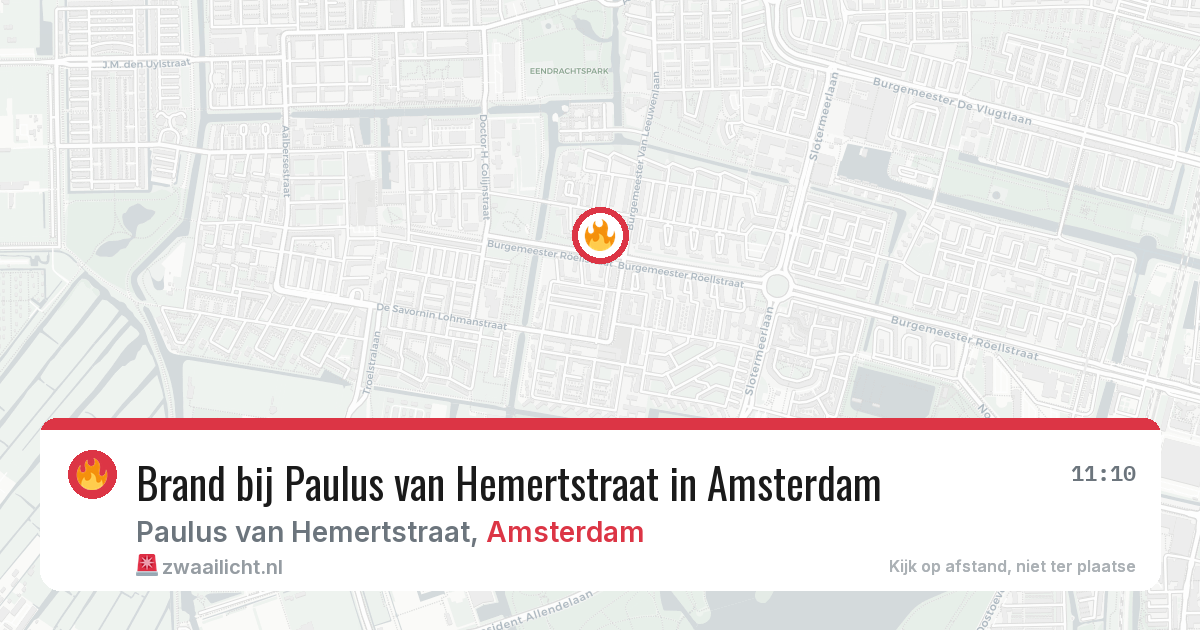 Brand bij Paulus van Hemertstraat in Amsterdam — 13 mei 2026