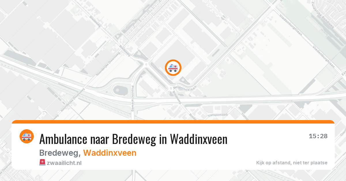 Ambulance naar Bredeweg in Waddinxveen — 1 aug 2026