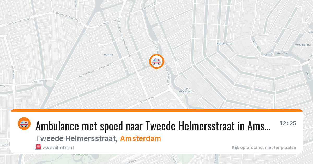 Ambulance met spoed naar Tweede Helmersstraat in Amsterdam — 1 apr 2026