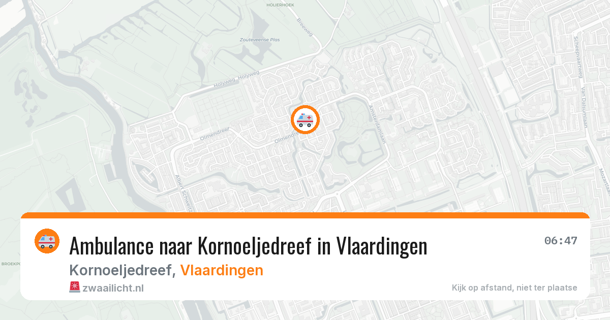 Ambulance naar Kornoeljedreef in Vlaardingen — 13 mei 2026