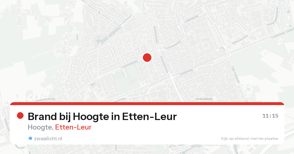 Brand bij Hoogte in Etten-Leur — 16 aug 2026