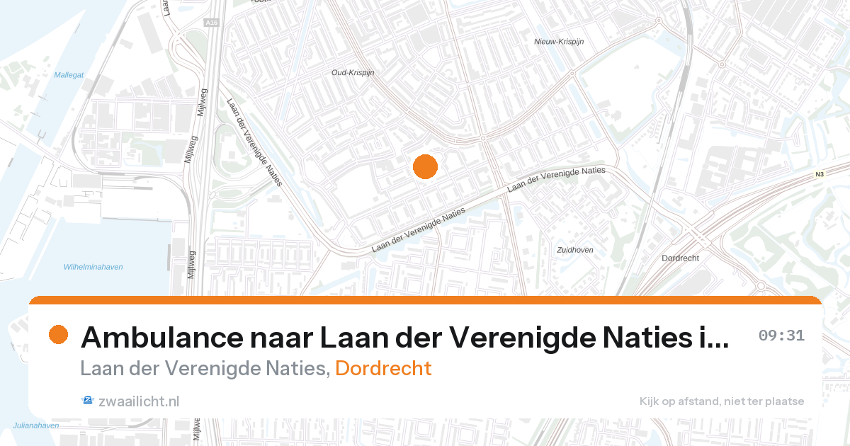 Ambulance naar Laan der Verenigde Naties in Dordrecht — 28 aug 2026