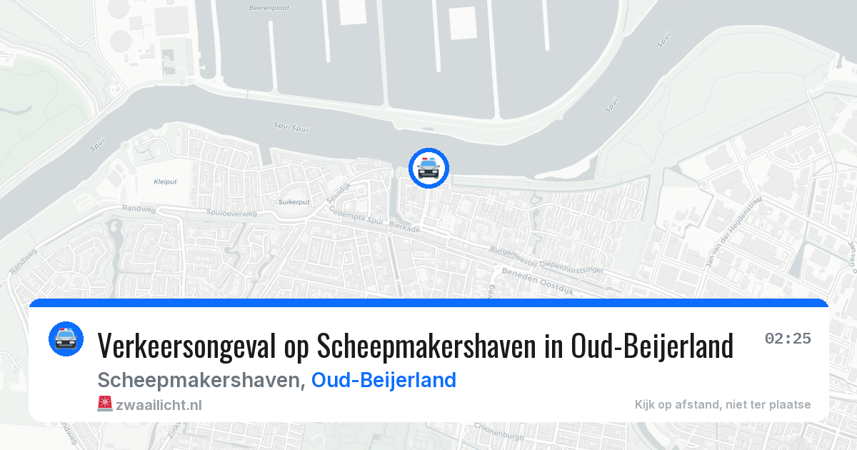 Verkeersongeval op Scheepmakershaven in Oud-Beijerland — 30 mrt 2026