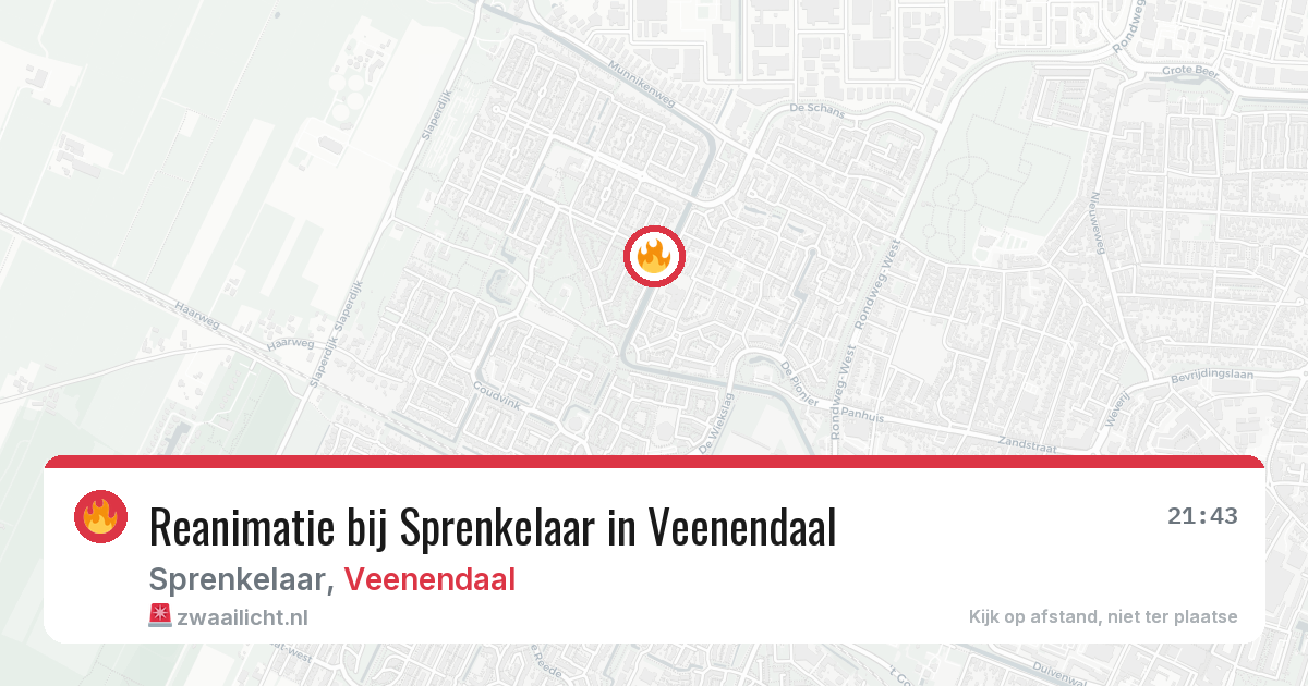 Reanimatie bij Sprenkelaar in Veenendaal — 8 jul 2026