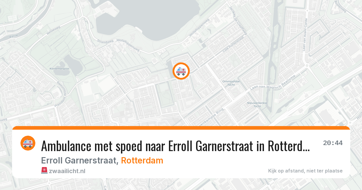 Ambulance met spoed naar Erroll Garnerstraat in Rotterdam — 8 jun 2026