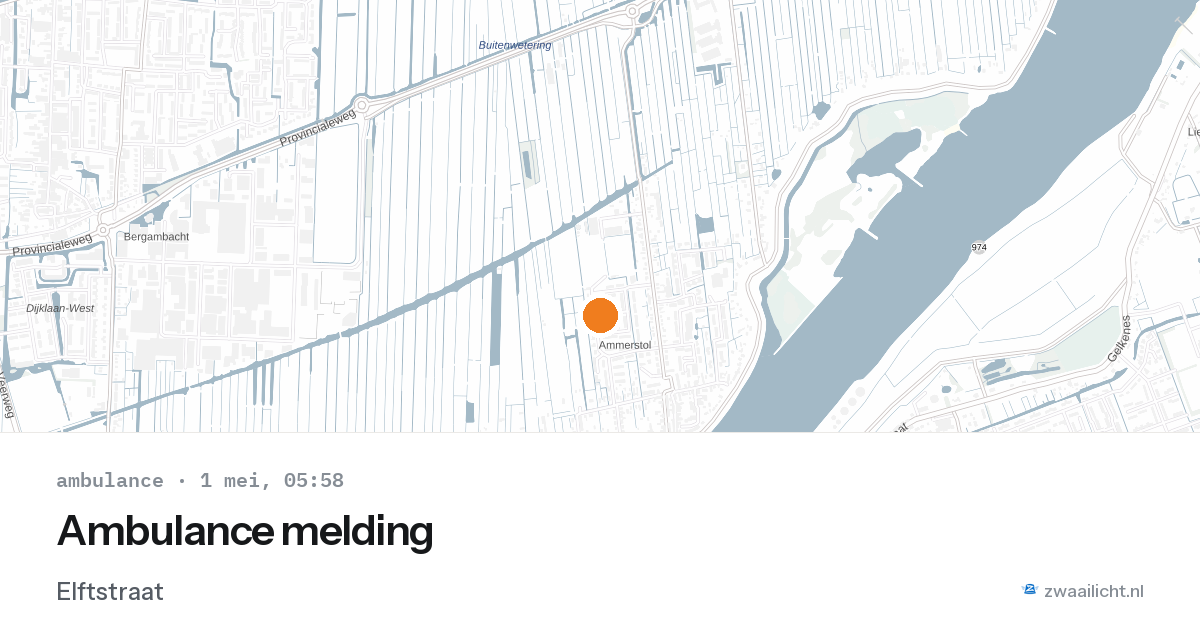 Ambulance melding — 1 mei 2026