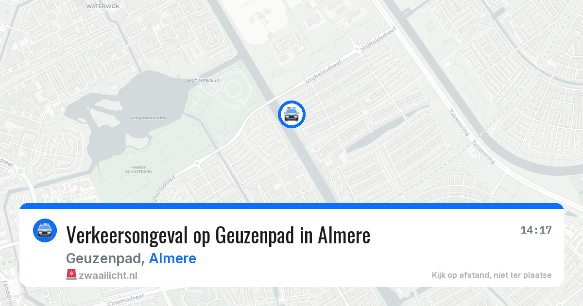 Verkeersongeval op Geuzenpad in Almere — 27 mei 2026