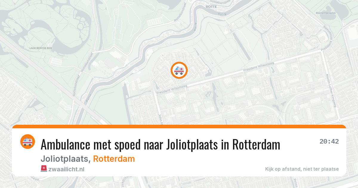 Ambulance met spoed naar Joliotplaats in Rotterdam — 12 aug 2026