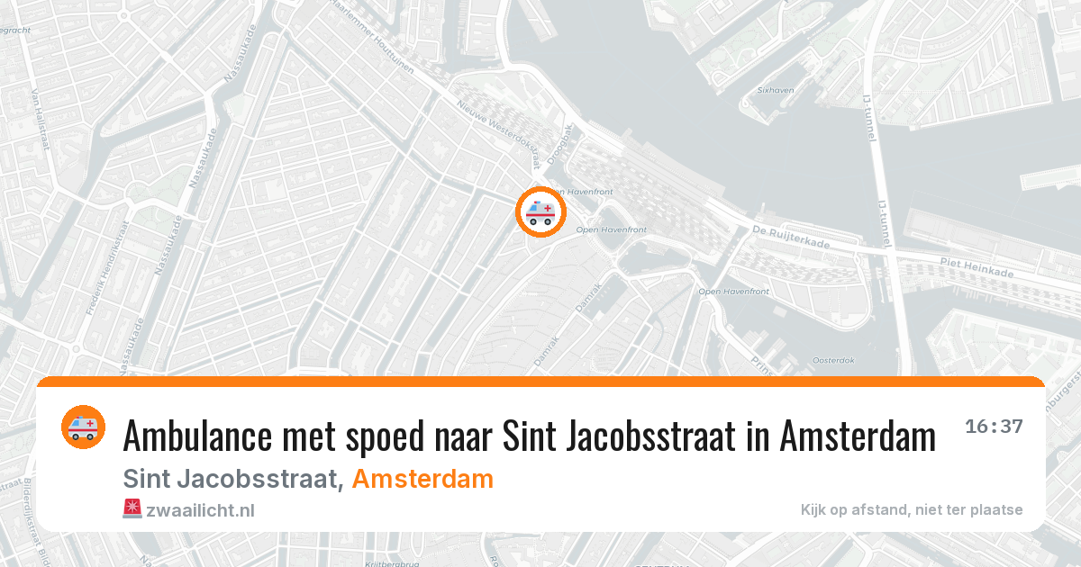 Ambulance met spoed naar Sint Jacobsstraat in Amsterdam — 27 jul 2026