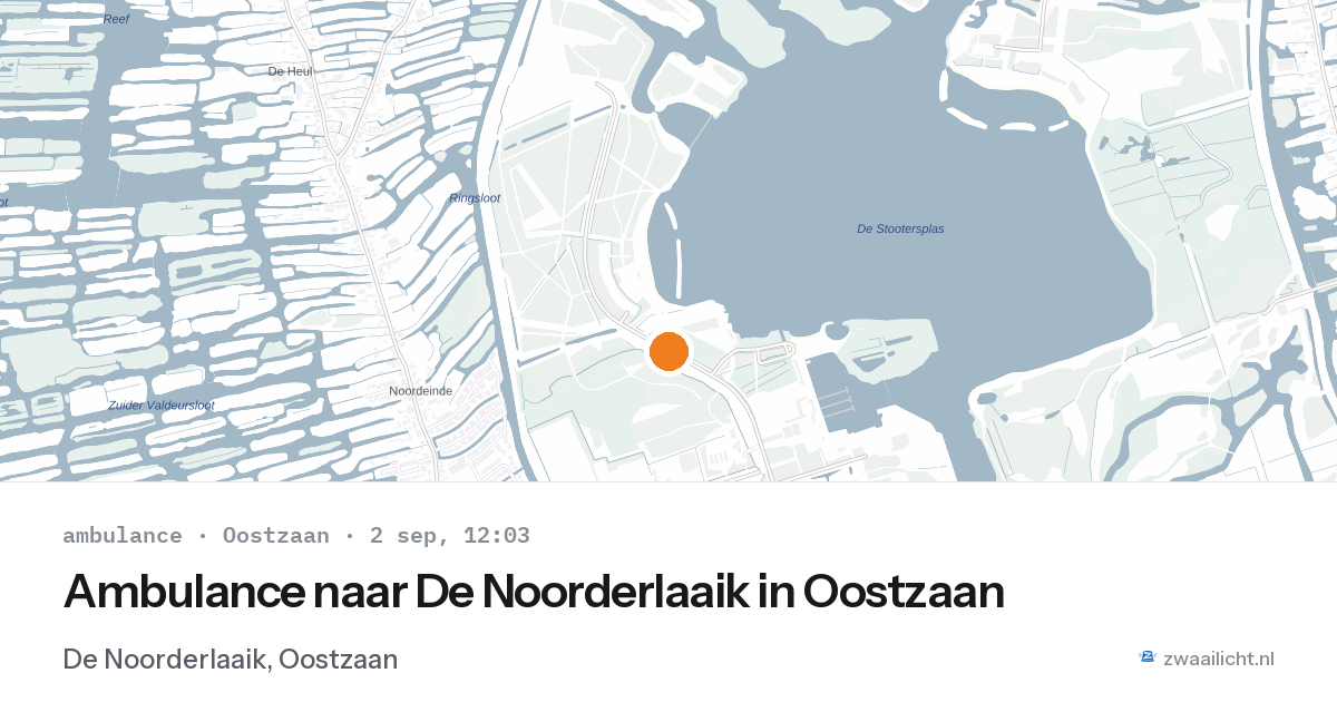 Ambulance naar De Noorderlaaik in Oostzaan — 2 sep 2026