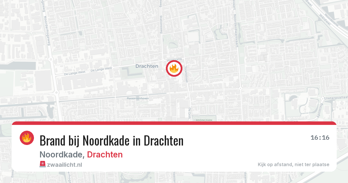 Brand bij Noordkade in Drachten — 26 jun 2026
