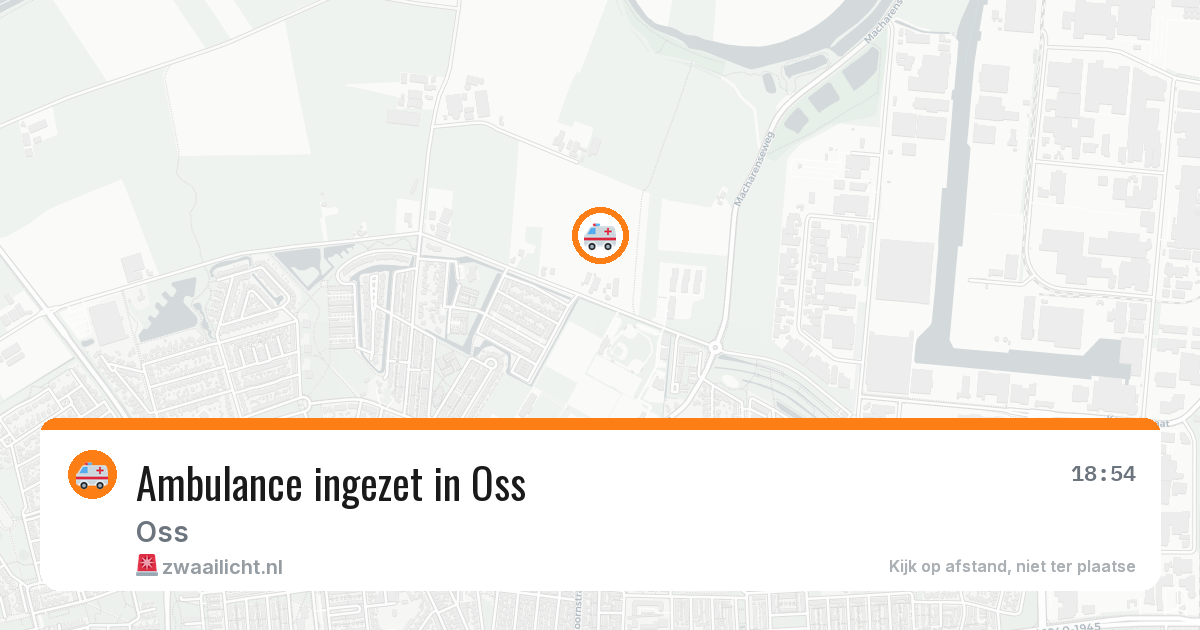 Ambulance ingezet in Oss — 10 aug 2026