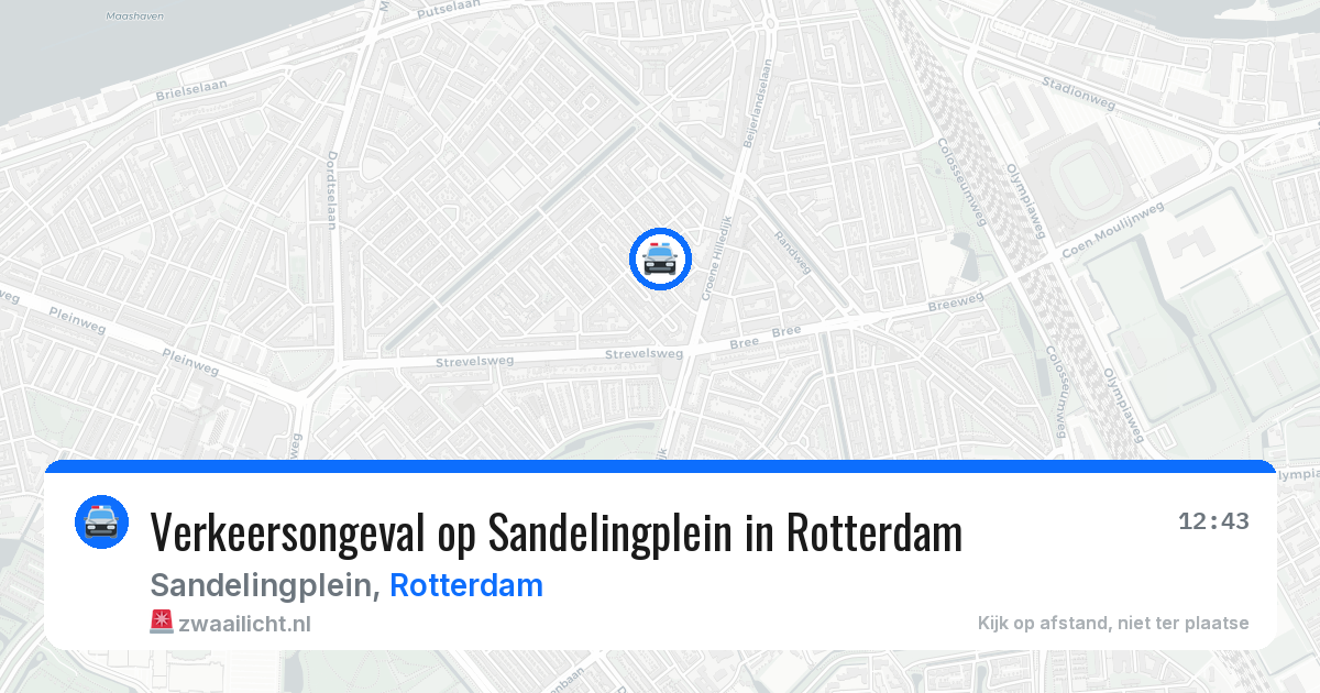 Verkeersongeval op Sandelingplein in Rotterdam — 11 aug 2026