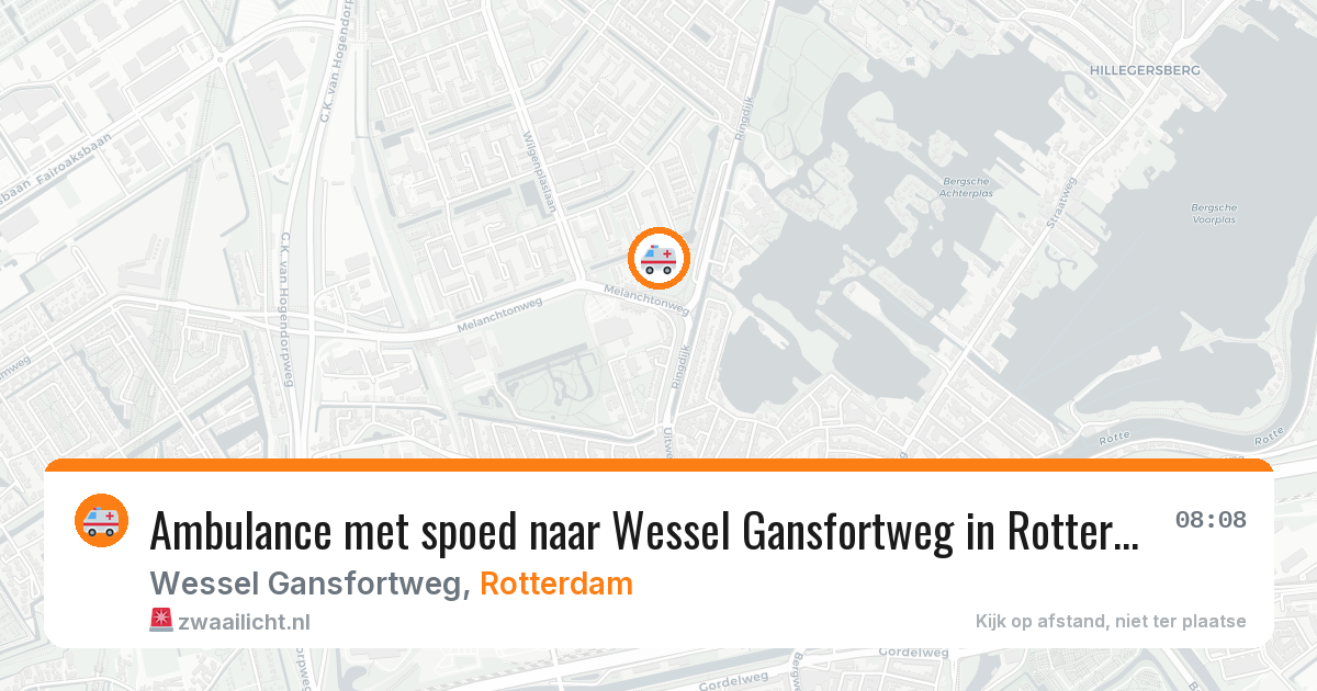 Ambulance met spoed naar Wessel Gansfortweg in Rotterdam — 20 jul 2026