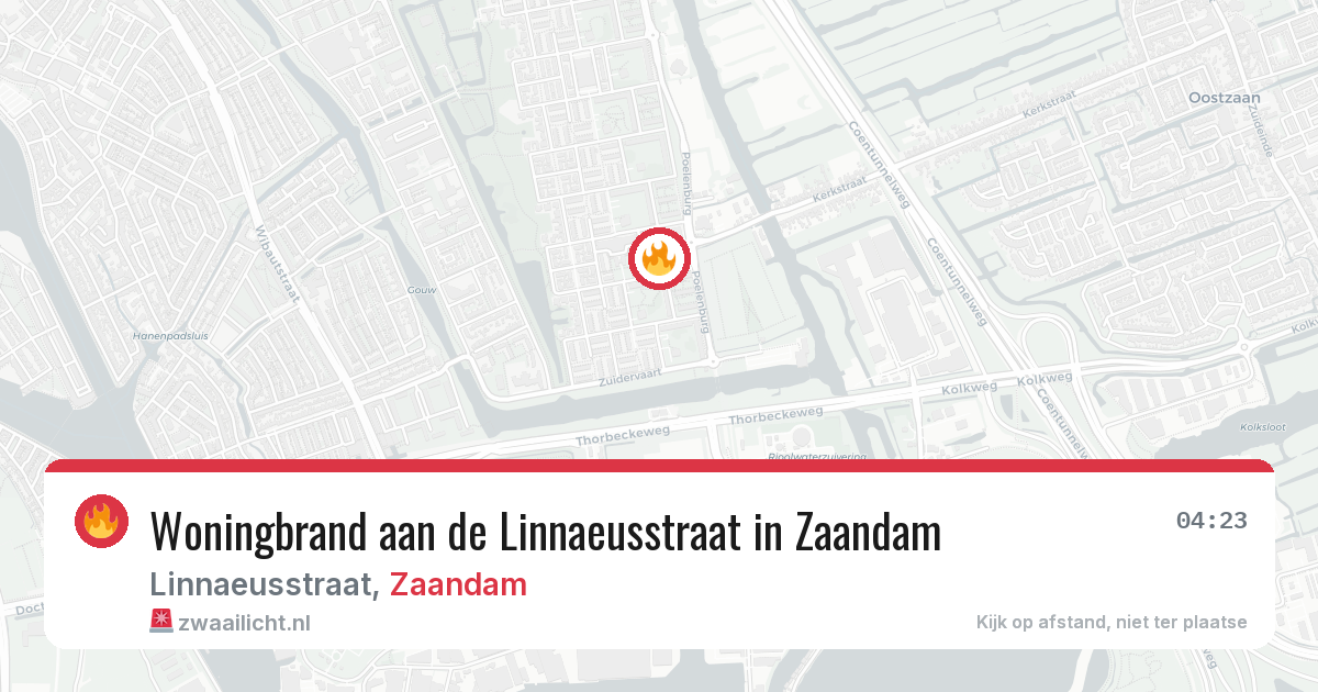 Woningbrand aan de Linnaeusstraat in Zaandam — 18 feb 2026