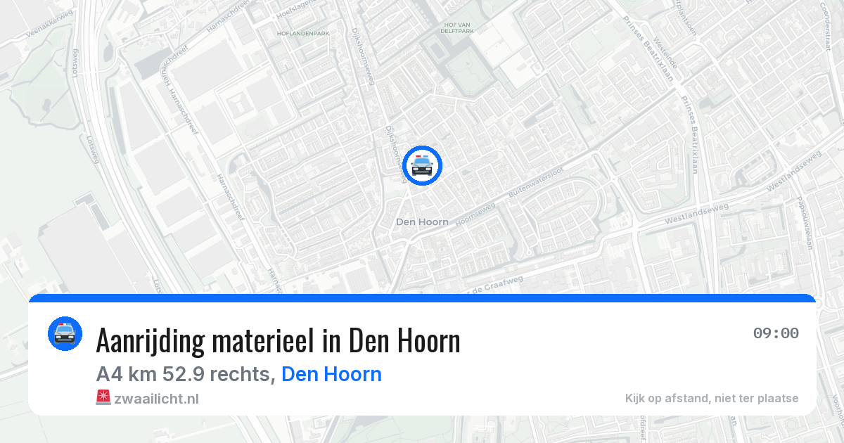 Aanrijding materieel in Den Hoorn — 8 jul 2026