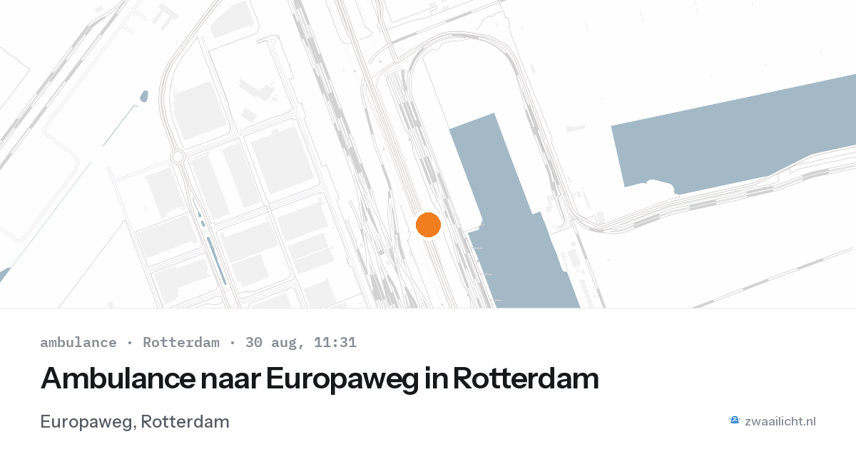 Ambulance naar Europaweg in Rotterdam — 30 aug 2026