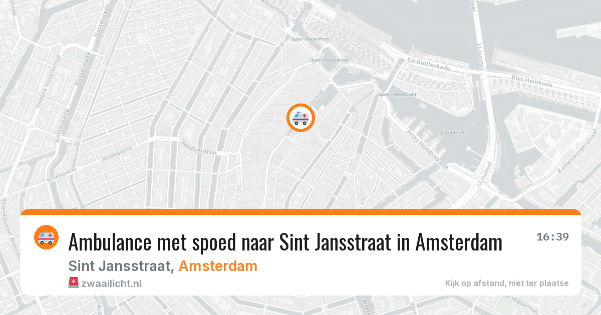 Ambulance met spoed naar Sint Jansstraat in Amsterdam — 21 jun 2026