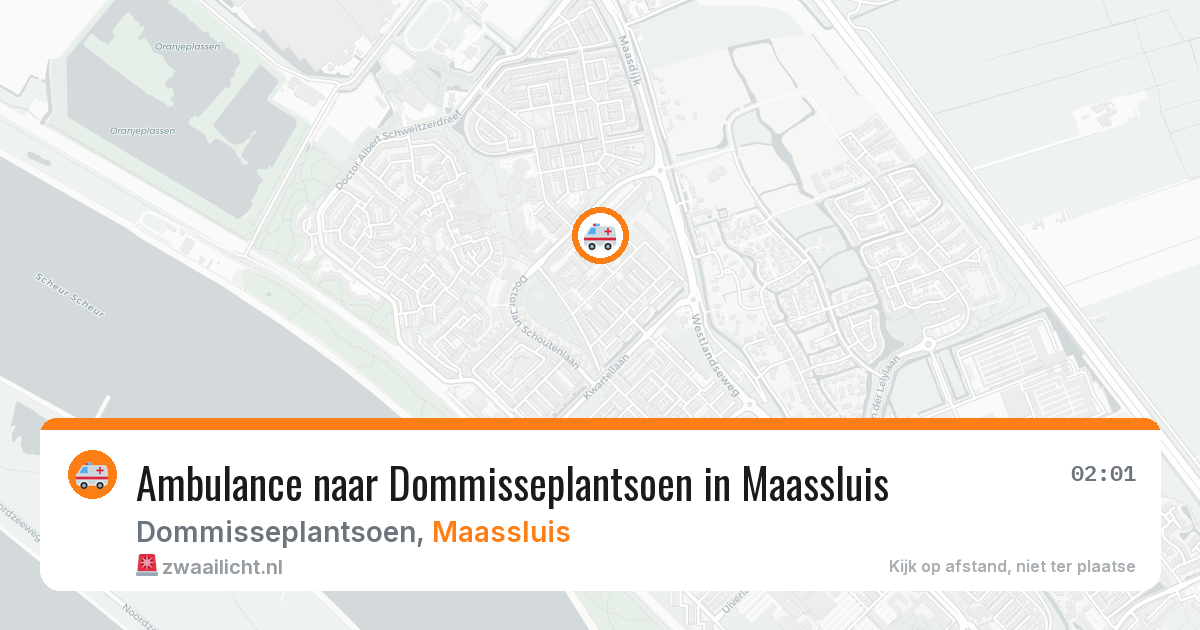 Ambulance naar Dommisseplantsoen in Maassluis — 7 aug 2026