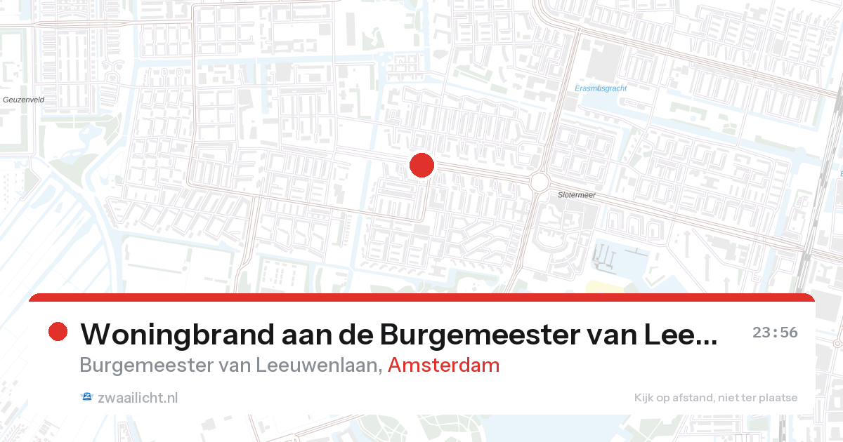 Woningbrand aan de Burgemeester van Leeuwenlaan in Amsterdam — 31 jan 2026