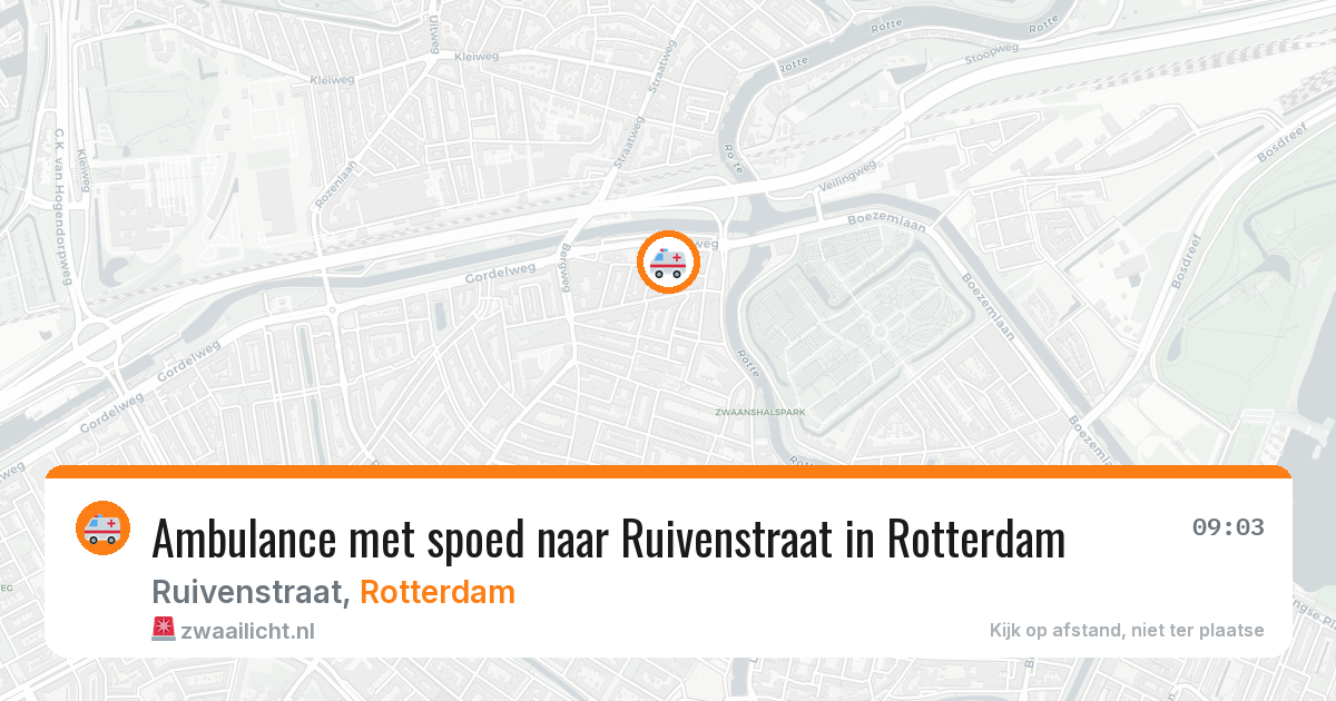 Ambulance met spoed naar Ruivenstraat in Rotterdam — 4 mrt 2026