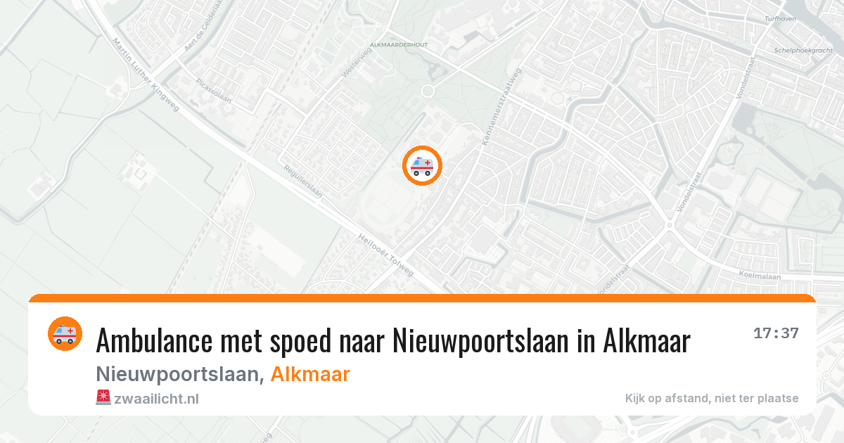 Ambulance met spoed naar Nieuwpoortslaan in Alkmaar — 8 feb 2026