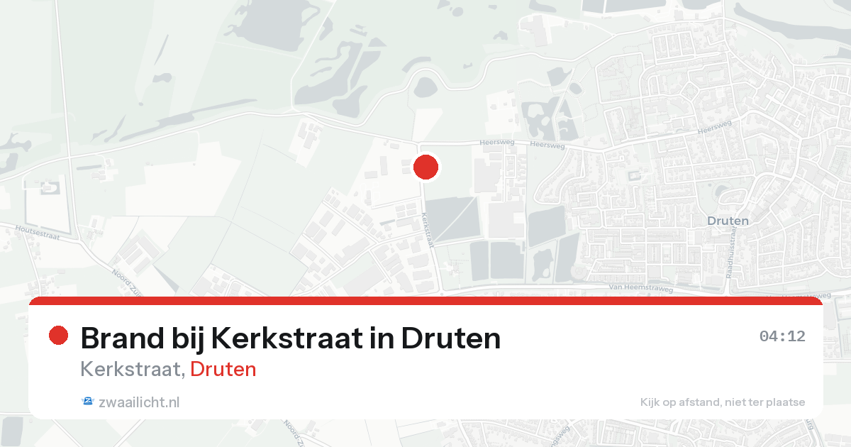 Brand bij Kerkstraat in Druten — 22 aug 2026